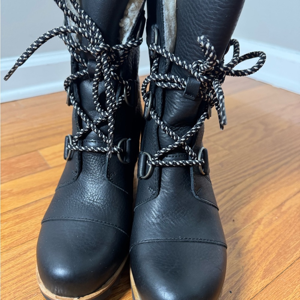 Sorel Lexie Wedge Tie Up Ankle Boots 7 - Picture 5 of 13